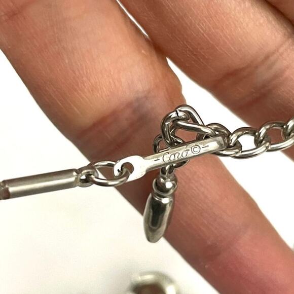 VTG Coro Lucite Confetti Necklace Gray Silver Tone 1950s Jewelry Signed 16" - Picture 8 of 16